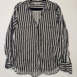Mikoh Navy and White Striped Shirt Size 1